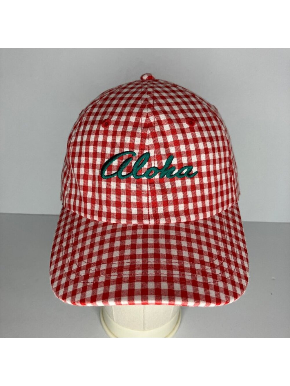 Old Navy Aloha Baseball Cap Women's Adjustable Red Gingham